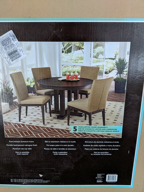 Allen Roth Pardini Pardini Aluminum Ottoman Home Patio Furniture