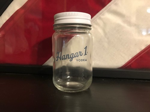 HANGAR 1 VODKA MINI MASON JAR Miniature Canning 4.5 inch Metal Lid Bottle NEW - Picture 4 of 5
