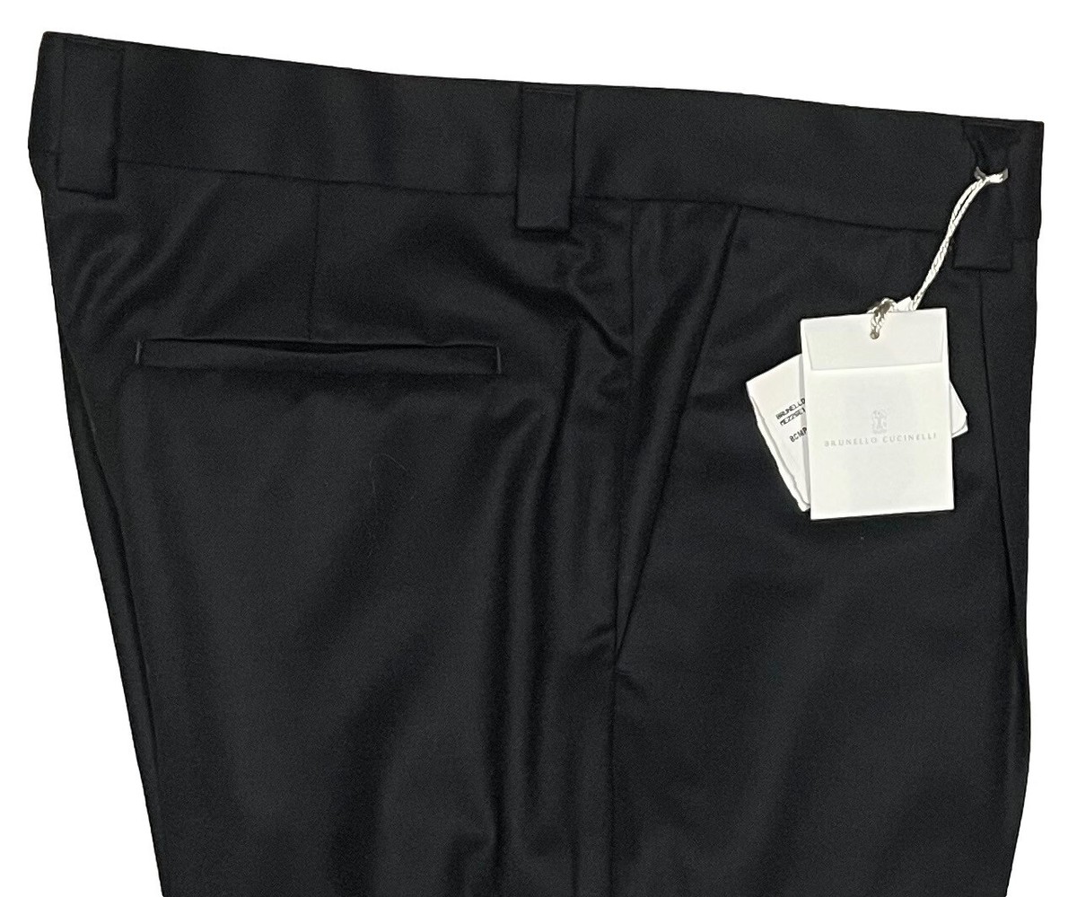 Brunello Cucinelli Men's Pants Size 36 / 52 Black Wool