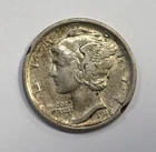 1918 D Mercury Dime 10C Extra Fine XF Details - Damage on Rim