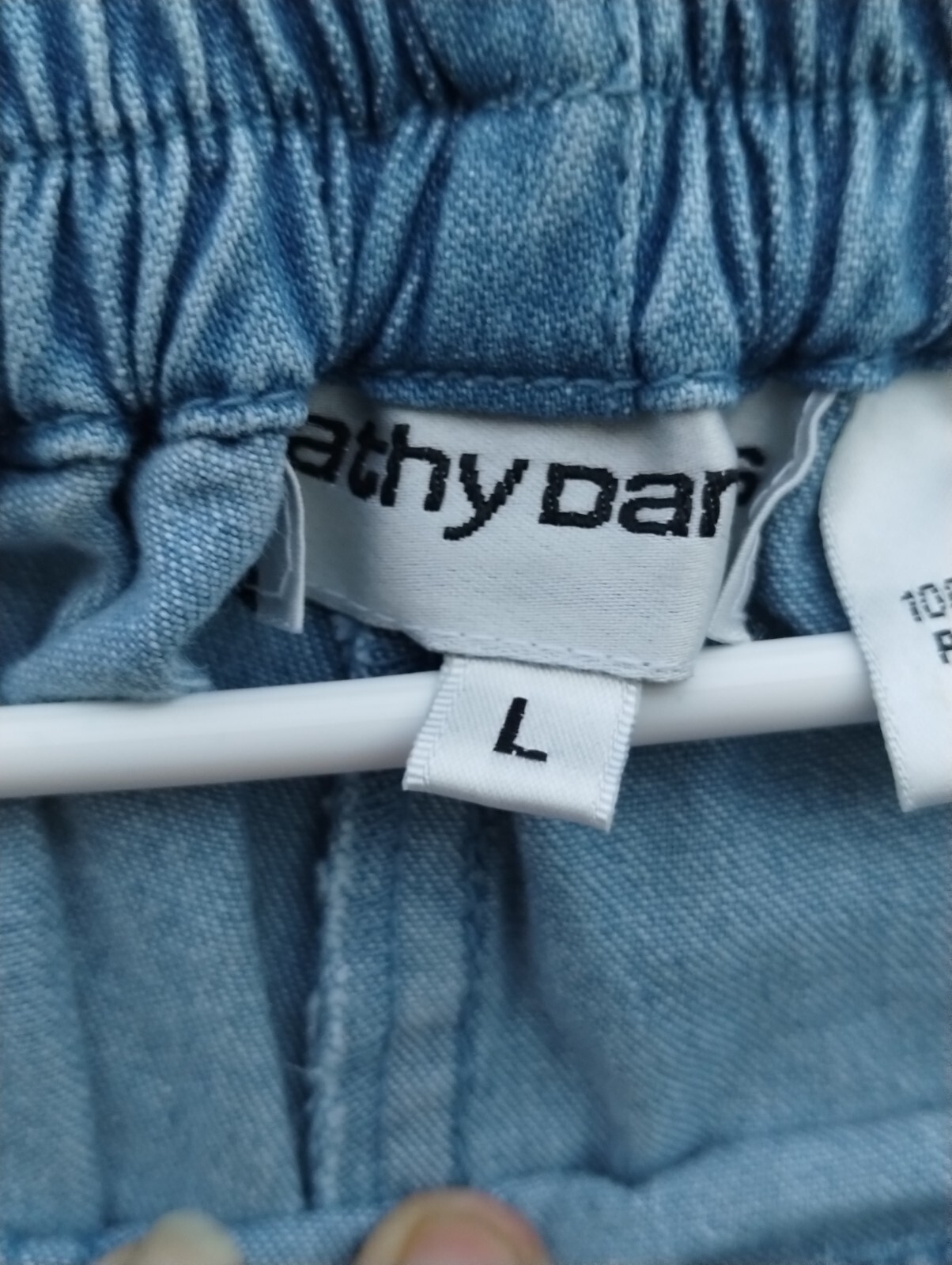 Cathy Daniels Woven Chambray & Denim Pull on Jeans. Pull On Short Pants