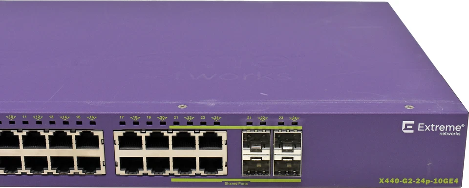 Extreme Summit X440-G2-24p-10GE4 24-Port PoE+ GE Switch 4+4 SFP/SFP+ - Image 3 of 4