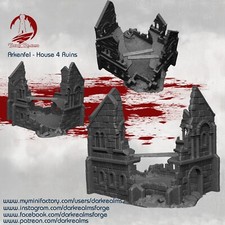 Arkenfel House 4 Ruins for 28mm Tabletop Terrain - Gondor/Osgiliath Inspired