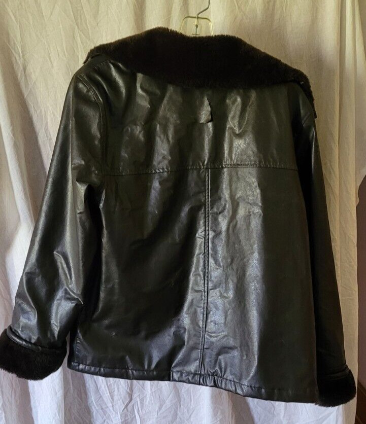 Women Basic Editions Jacket Size Small Polyvinyl … - image 5