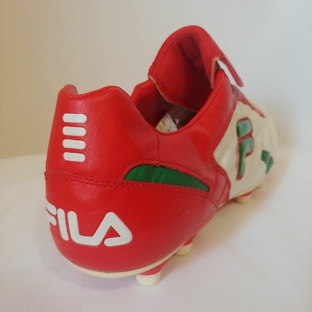 Fila Mens M'S FORZA T MD LEATHER/SYN Soccer Cleats White/GreenRed Size