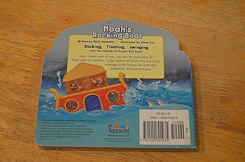 Noah's Rocking Boat fun childrens hardcover board book Molley Detweiler - Picture 4 of 5