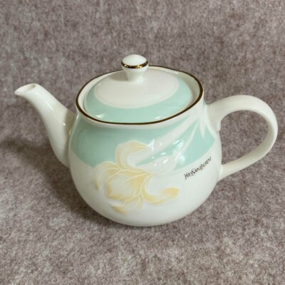 Yves Saint Laurent YSL Teapot and Cup Set For 5 Customers Floral
