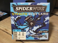 SpiderWire Stealth Blue Camo Braid Fishing Line - 10 LB - 200 Yds - Braided Line