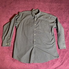 Mens Jos A Bank Traveler Collection Long Sleeve Patterne Button Up Shirt Large