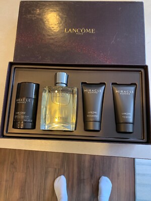 Lancome Miracle Pour Homme EDT Spray 100ml 3.4oz Deodorant After Shave Shampoo