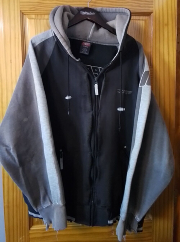 Y2K Pure Playaz Jacket Mens XL Distressed Hoodie Logo Hip Hop Rap Streetwear - Picture 10 of 15