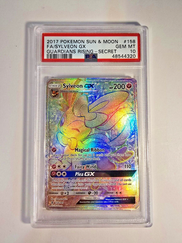 PSA 10 Sylveon GX 158/145 Pokemon Guardians Rising Secret Rainbow Rare ...