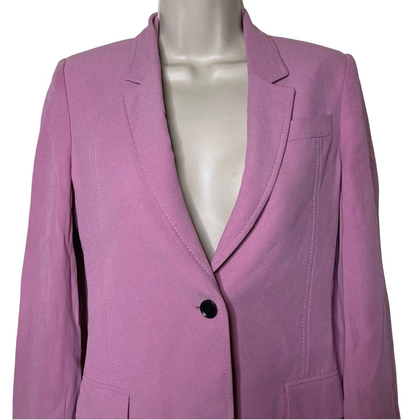 Blazer classico a bottone singolo Gucci colore viola rosa polveroso taglia IT 38 US 2 XS