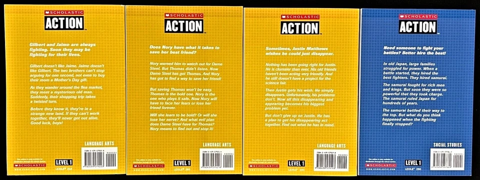 6th and Up - Scholastic ACTION - LEVEL 1  (11 books)  for STRUGGLING READERS - Image 3 of 4
