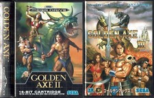 Videogioco SEGA MEGA DRIVE  Golden Axe 1 2 e 3 ORIGINALE libretto B09