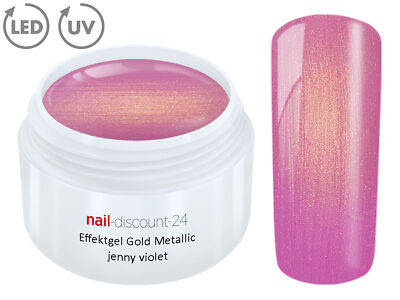 UV LED Gel GOLD JENNY VIOLET Effekt French Color Nail Art Modellage Lila Tips