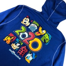2020 Disney Parks WDW Full Zip Hoodie Sweatshirt Royal Blue 3XL