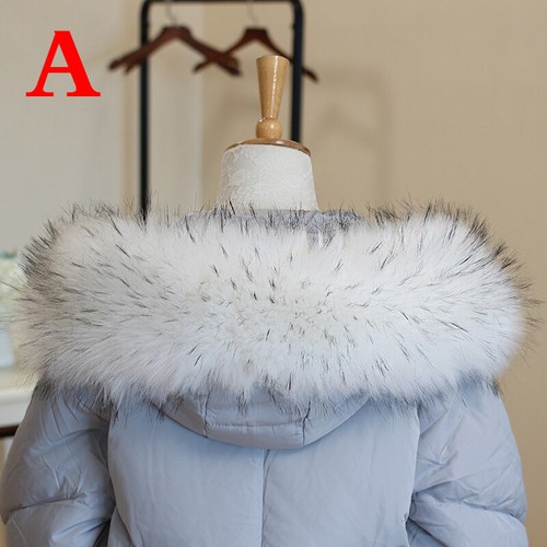 Winter Warm Faux Fox Fur Collar For Hood Coat Jacket Trim Scarf Shawl Wraps Acc - Picture 6 of 24