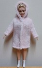 Curvy Barbie 11 1/2" Doll Clothing Plush Pink Coat, knit hat, scarf, purse — photo 2