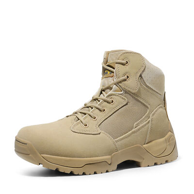 WIDE SIZE Men's Military Boots Tactical Boots Combat Ankle High Hiking Boots
