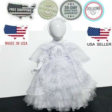 Vestido para Bautizo de ni a con la Virgen Maria. Baptism Dress GIRL EMBROIDERY