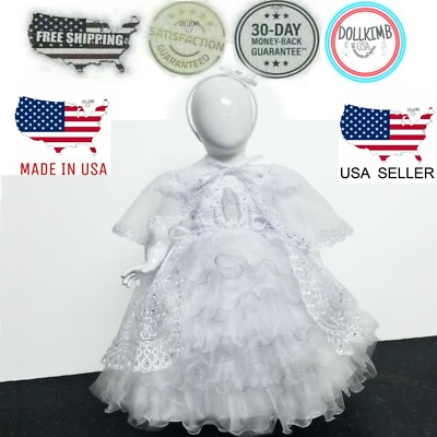 Vestido para Bautizo de niÑa con la Virgen Baptism Dress