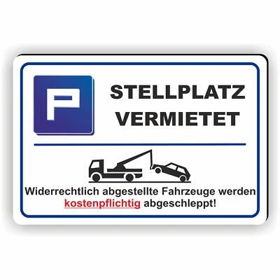 FASSBENDER-DRUCK SCHILDER Parkplatz - Stellplatz vermietet