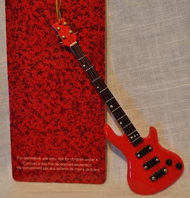 Guitar Music World Cities Wood Christmas Tree Holiday Ornament