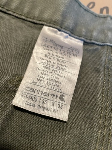 Carhartt B11 MOS Loose Original Fit Workwear Carpenter Mens Pants Jeans 36x32 C6 - Picture 8 of 9