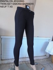 PANTALON LEGGING TWIN -SET SIMONA BARBIERI NOIR STRETCH & SKINNY T XS 36   NEUF