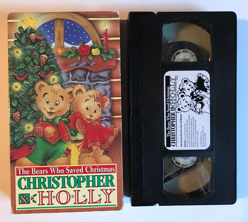 THE BEARS WHO SAVED CHRISTMAS ~ CHRISTOPHER & HOLLY ~ VHS ~ SLIPSLEEVE ...