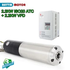 2.2KW ISO20 ATC Water cooled Spindle Motor Automatic Tool Changer 220V + VFD Kit