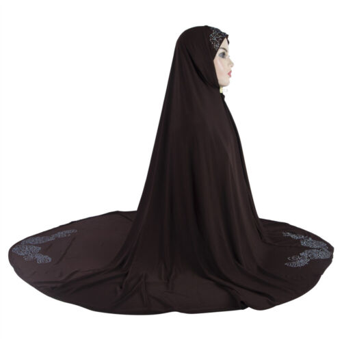 Muslim Ramadan Women One Piece Large Khimar Burqa Scarf Hijab Islamic Wrap Shawl - Picture 17 of 55