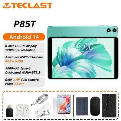 Teclast P85T 8'' Tablet Android 14 Allwinner A523 Octa-Core 4GB+64GB WiFi6