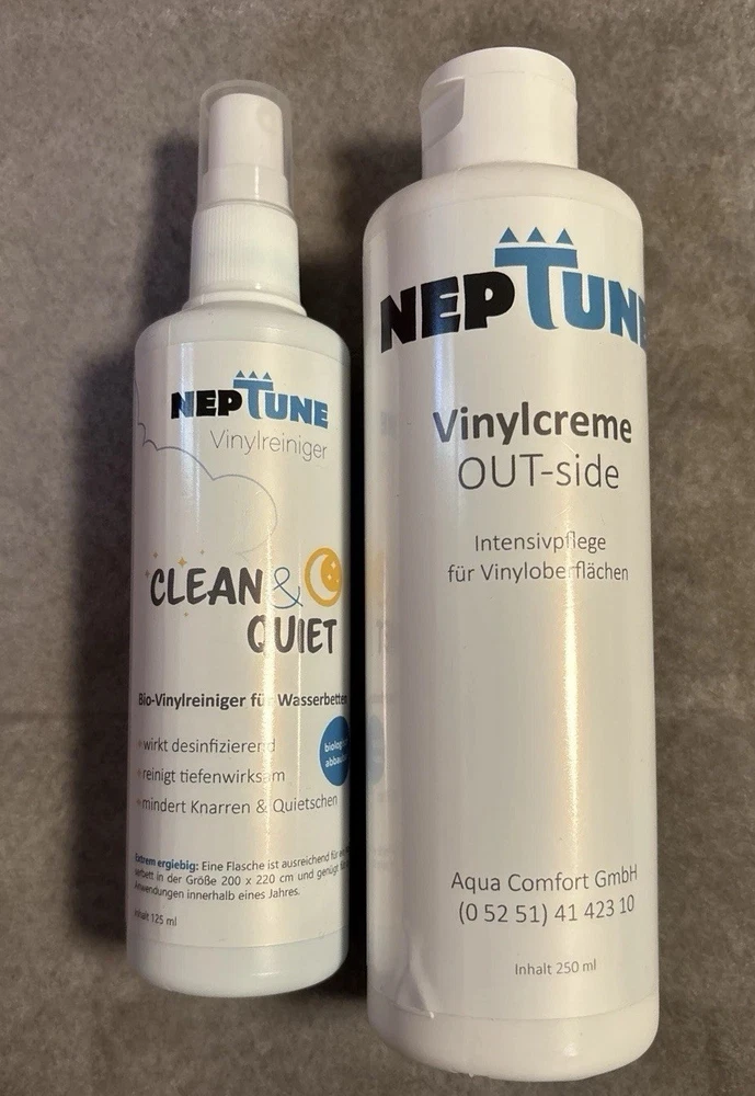 Bio-Vinylreiniger 125 ml für Wasserbetten und Vinylcreme 250 ml, Neu