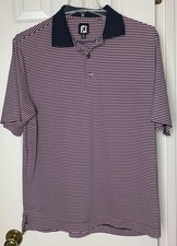FJ Foot Joy Men  s Polo Golf Short Sleeve Shirt Size Large Preowned