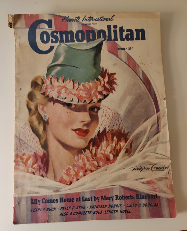 Cosmopolitan Magazine April 1940, Cover Artist Bradshaw Crandell