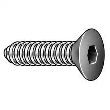 Kerr Lakeside 25F37kfc 1/4"-28 Socket Head Cap Screw, Flat, Black Oxide Alloy