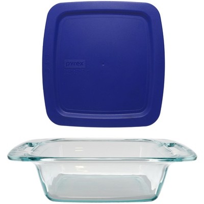 Pyrex C-222 2qt Easy Grab Glass Baking Dish and C-222-PC Cadet