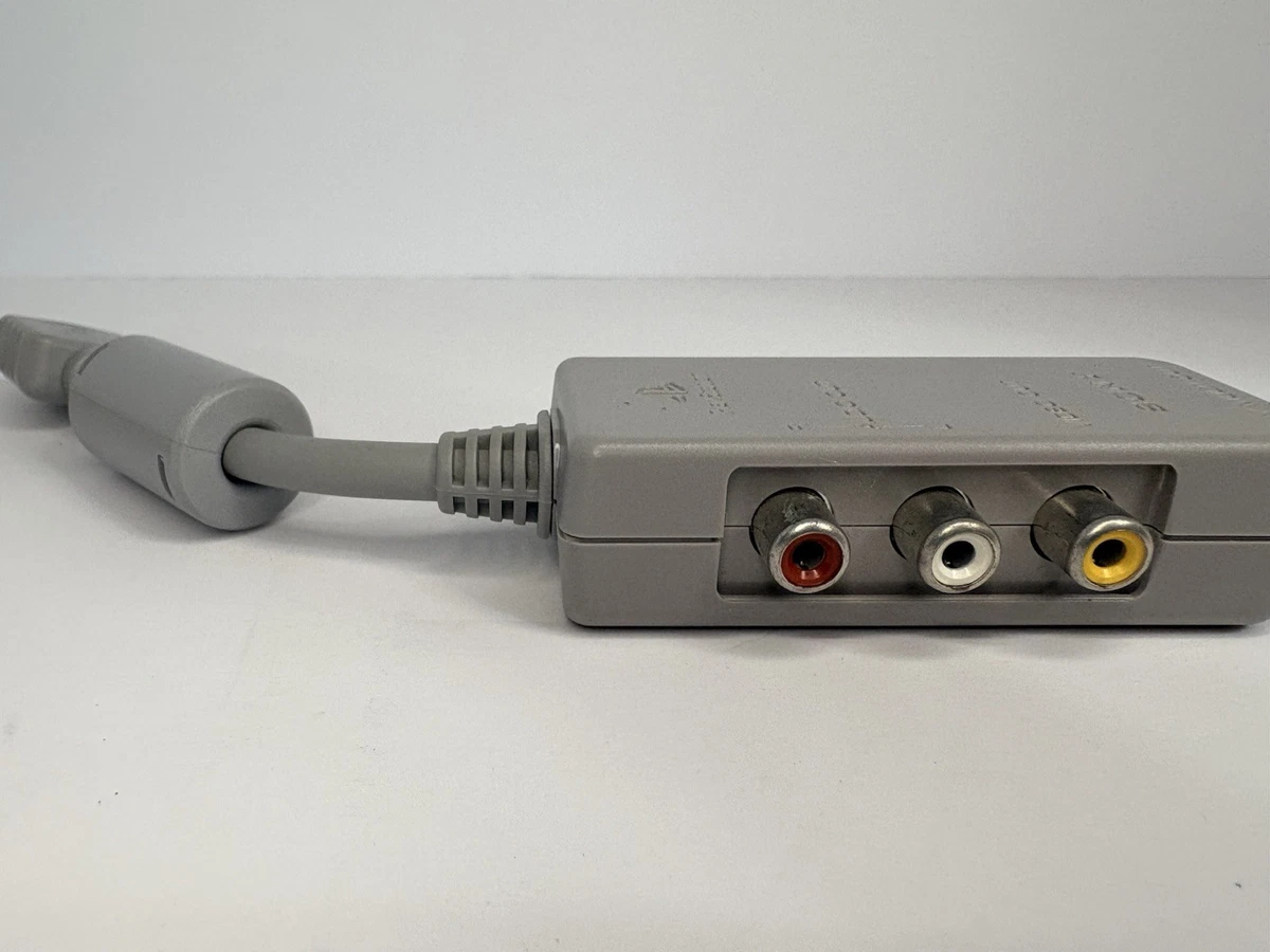 Adaptador Sony PlayStation PS1 AV SCPH-1160 OEM Genuino Multi Salida RCA GunCon