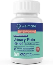 WELMATE - Urinary Pain Relief (72 Tablets) - Phenazopyridine Hydrochloride... 