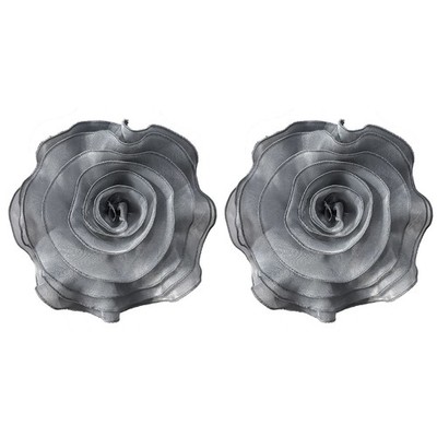 Brautkleid grau mehrlagig dreidimensional Gaze Blumen Corsage 6657