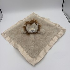 Cloud Island Lion Plush Lovey Baby Security Blanket 14" x 14" Satin Trim