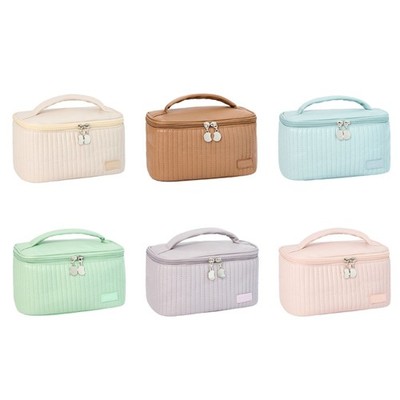 Unique PU Leather Cosmetic Case Large Makeup Holder for Daily Use and Travel