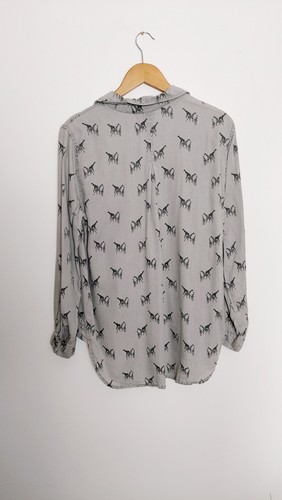 Jane And Delancey Grau Lyocell Giraffe Oversized Langarm Größe M - Bild 7 von 10
