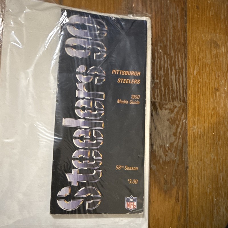 Pittsburgh Steelers 1990 Officially Licensed NFL Media Guide Vintage Football