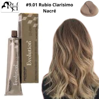 Tinte para el cabello Alfaparf Evolution 2.05 oz #9.01 Rubio Clarisimo Nacré