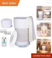 Electric 23L Towel Warmer with 3 Heat Levels - Foldable Design for Easy Storage