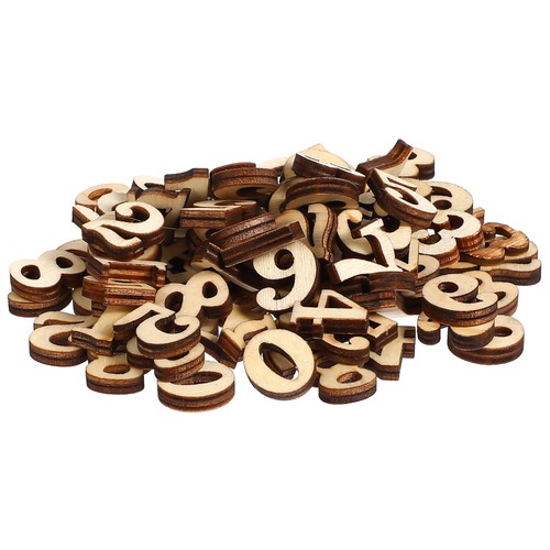 100 Stck. Holzscheit farbiges Spielzeug Schnalle Rohling Holz Zahl Baby klein - Bild 8 von 10