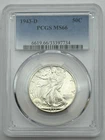 New Listing1943-D Walking Liberty Half Dollar, PCGS MS66, Strong Luster, 50C.